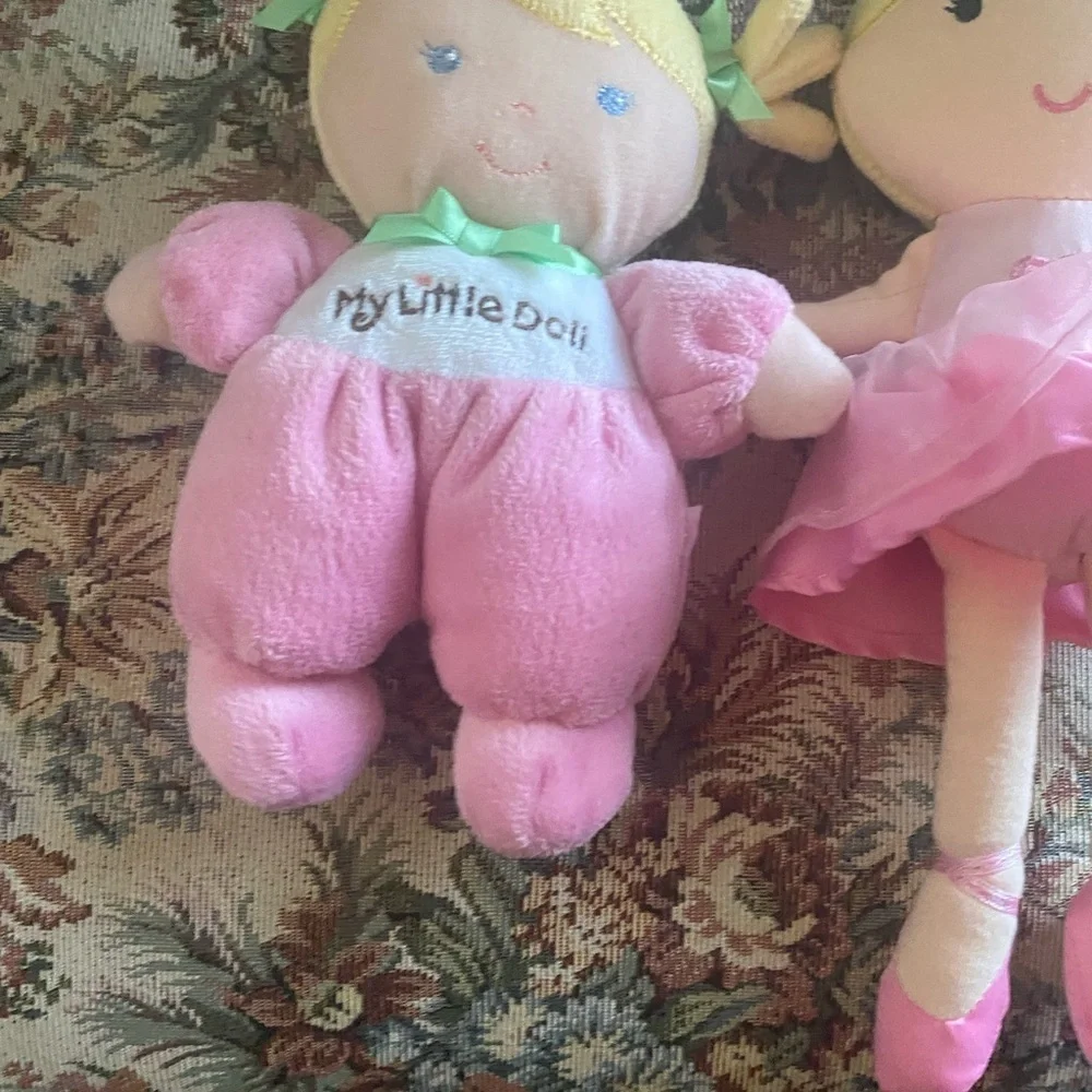 Carter's Just One Ballerina Rattle & Fisher-Price My Little Doll Pink Plush Toys